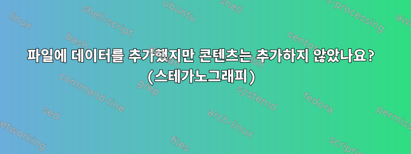 파일에 데이터를 추가했지만 콘텐츠는 추가하지 않았나요? (스테가노그래피)