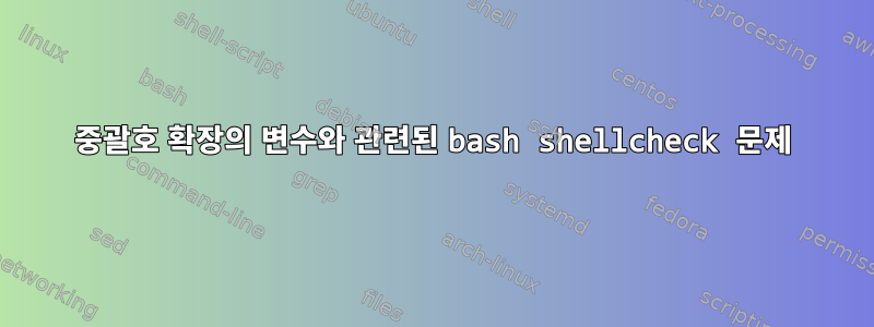 중괄호 확장의 변수와 관련된 bash shellcheck 문제