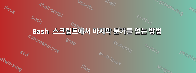 Bash 스크립트에서 마지막 분기를 얻는 방법