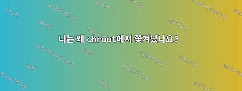 나는 왜 chroot에서 쫓겨났나요?