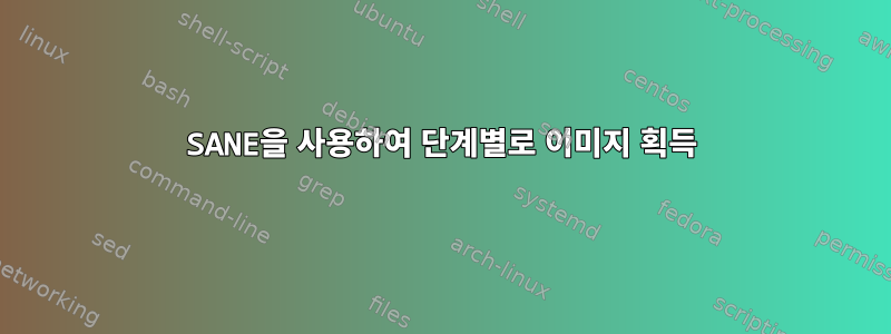 SANE을 사용하여 단계별로 이미지 획득