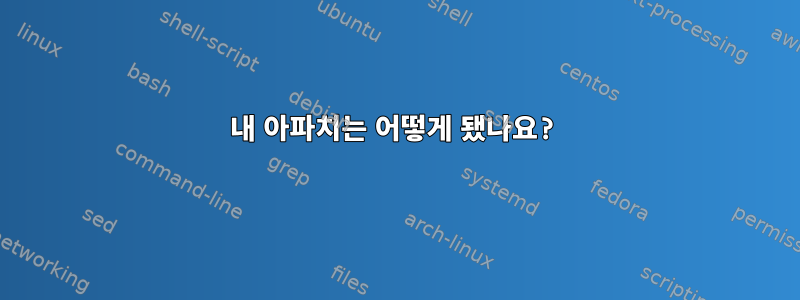 내 아파치는 어떻게 됐나요?