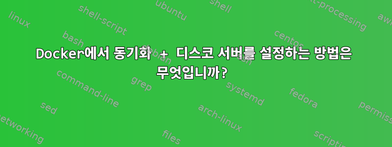 Docker에서 동기화 + 디스코 서버를 설정하는 방법은 무엇입니까?