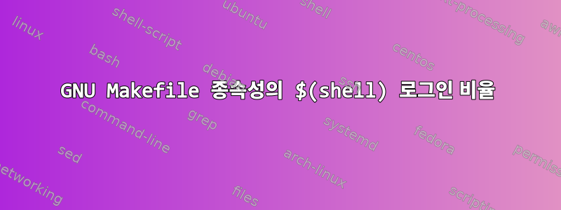 GNU Makefile 종속성의 $(shell) 로그인 비율