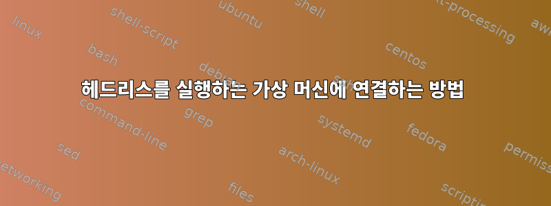 헤드리스를 실행하는 가상 머신에 연결하는 방법