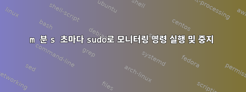 m 분 s 초마다 sudo로 모니터링 명령 실행 및 중지