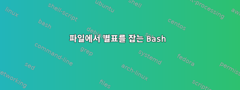 파일에서 별표를 잡는 Bash