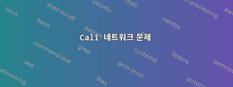 Cali 네트워크 문제