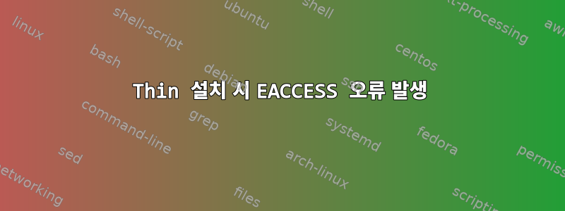 Thin 설치 시 EACCESS 오류 발생