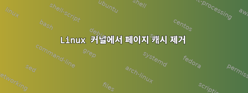 Linux 커널에서 페이지 캐시 제거