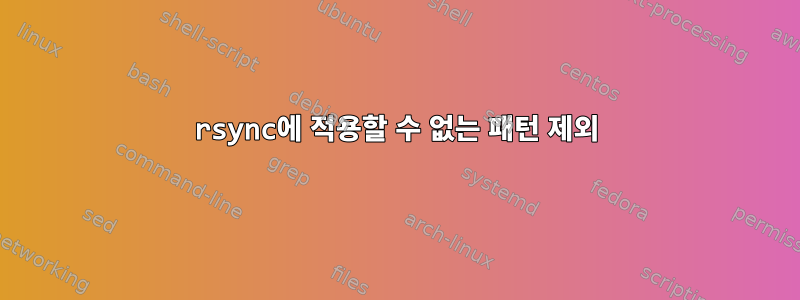 rsync에 적용할 수 없는 패턴 제외