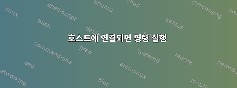 호스트에 연결되면 명령 실행