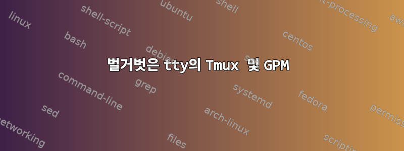 벌거벗은 tty의 Tmux 및 GPM