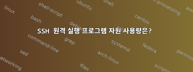 SSH 원격 실행 프로그램 자원 사용량은?