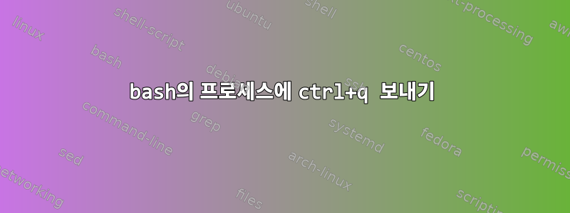 bash의 프로세스에 ctrl+q 보내기