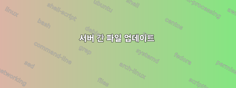 서버 간 파일 업데이트