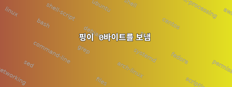 핑이 0바이트를 보냄