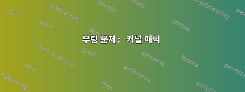 부팅 문제: 커널 패닉