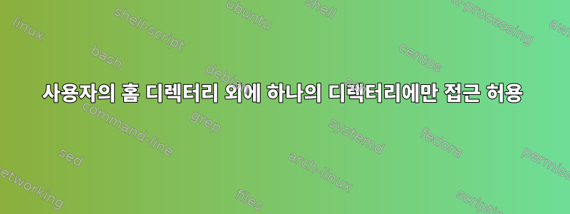 사용자의 홈 디렉터리 외에 하나의 디렉터리에만 접근 허용