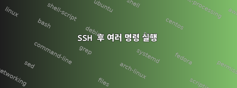 SSH 후 여러 명령 실행