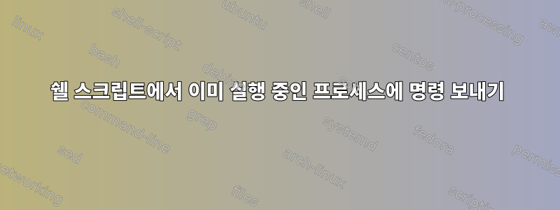 쉘 스크립트에서 이미 실행 중인 프로세스에 명령 보내기