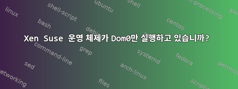 Xen Suse 운영 체제가 Dom0만 실행하고 있습니까?