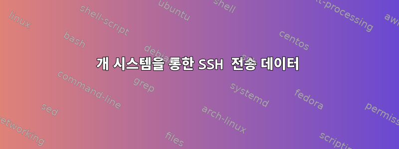 3개 시스템을 통한 SSH 전송 데이터