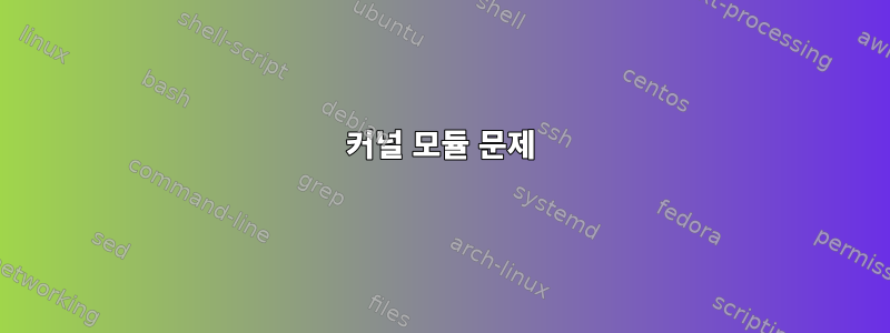 커널 모듈 문제