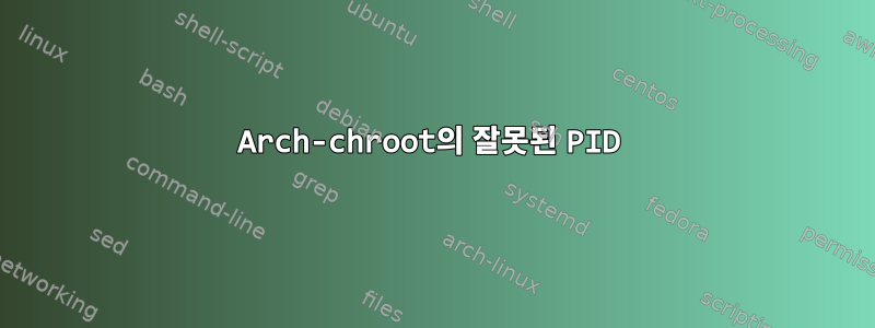 Arch-chroot의 잘못된 PID