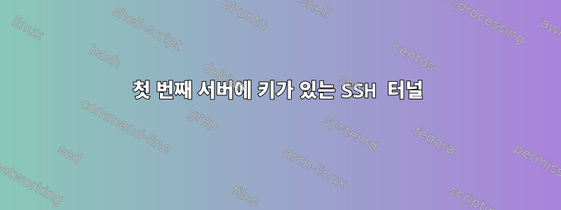 첫 번째 서버에 키가 있는 SSH 터널