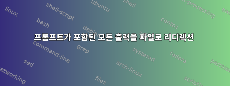 프롬프트가 포함된 모든 출력을 파일로 리디렉션