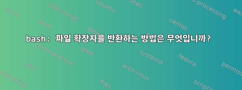 bash: 파일 확장자를 반환하는 방법은 무엇입니까?