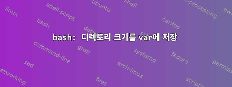 bash: 디렉토리 크기를 var에 저장