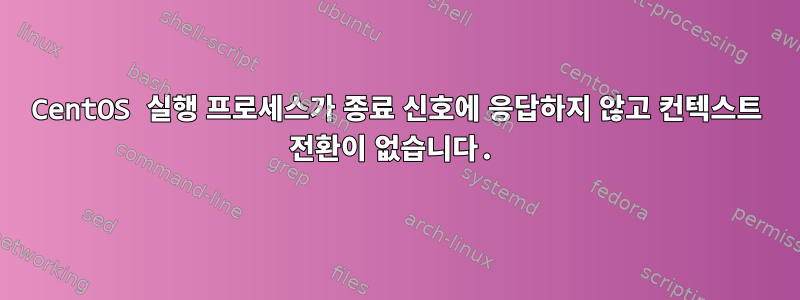 CentOS 실행 프로세스가 종료 신호에 응답하지 않고 컨텍스트 전환이 없습니다.