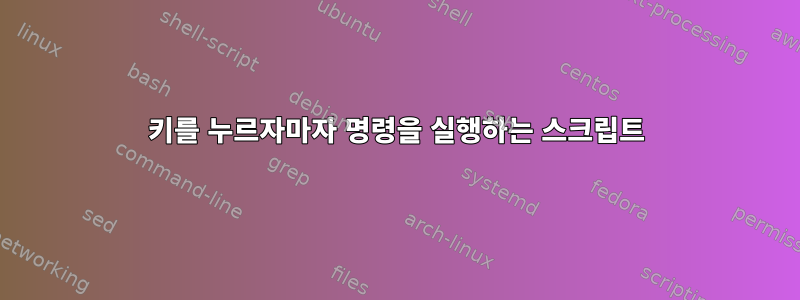 키를 누르자마자 명령을 실행하는 스크립트