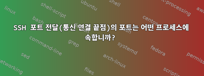 SSH 포트 전달(통신 연결 끝점)의 포트는 어떤 프로세스에 속합니까?