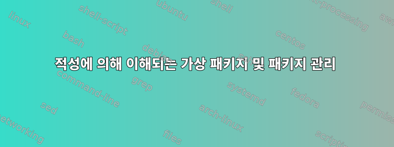 적성에 의해 이해되는 가상 패키지 및 패키지 관리