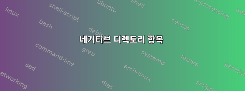 네거티브 디렉토리 항목