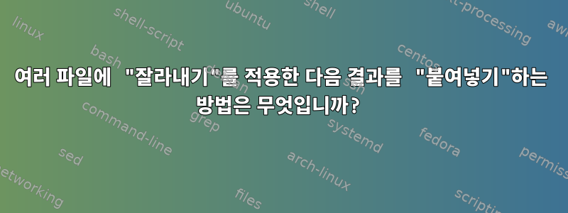 여러 파일에 "잘라내기"를 적용한 다음 결과를 "붙여넣기"하는 방법은 무엇입니까?