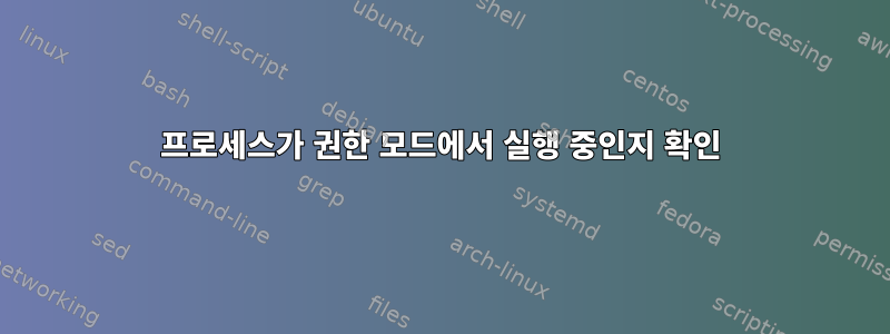 프로세스가 권한 모드에서 실행 중인지 확인