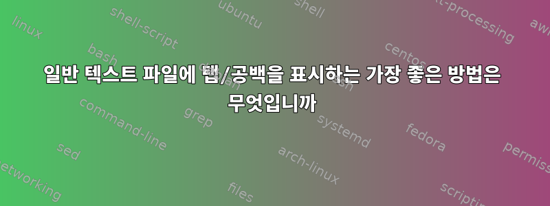 일반 텍스트 파일에 탭/공백을 표시하는 가장 좋은 방법은 무엇입니까