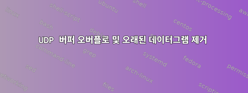 UDP 버퍼 오버플로 및 오래된 데이터그램 제거