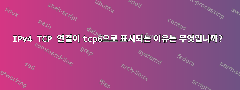 IPv4 TCP 연결이 tcp6으로 표시되는 이유는 무엇입니까?