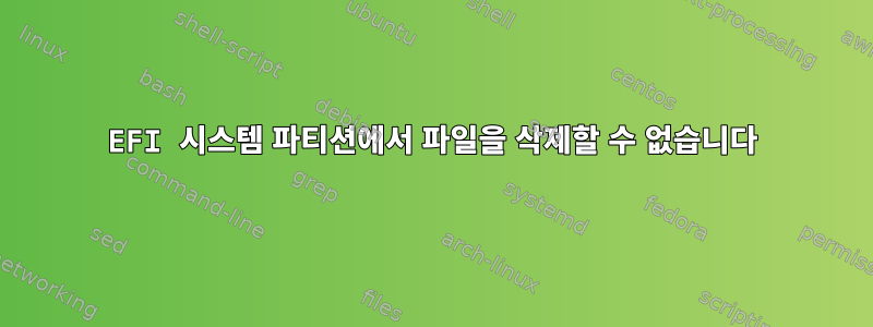 EFI 시스템 파티션에서 파일을 삭제할 수 없습니다