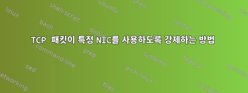 TCP 패킷이 특정 NIC를 사용하도록 강제하는 방법