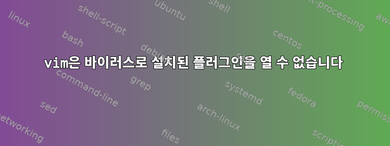 vim은 바이러스로 설치된 플러그인을 열 수 없습니다