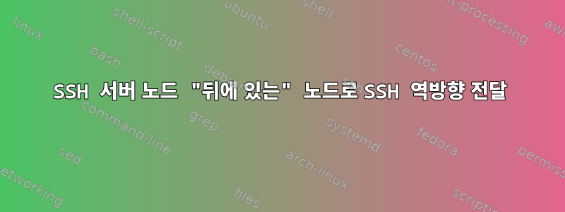 SSH 서버 노드 "뒤에 있는" 노드로 SSH 역방향 전달