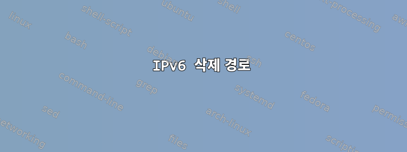 IPv6 삭제 경로