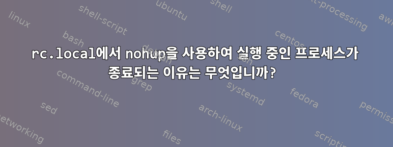 rc.local에서 nohup을 사용하여 실행 중인 프로세스가 종료되는 이유는 무엇입니까?