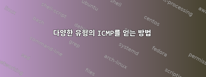 다양한 유형의 ICMP를 얻는 방법